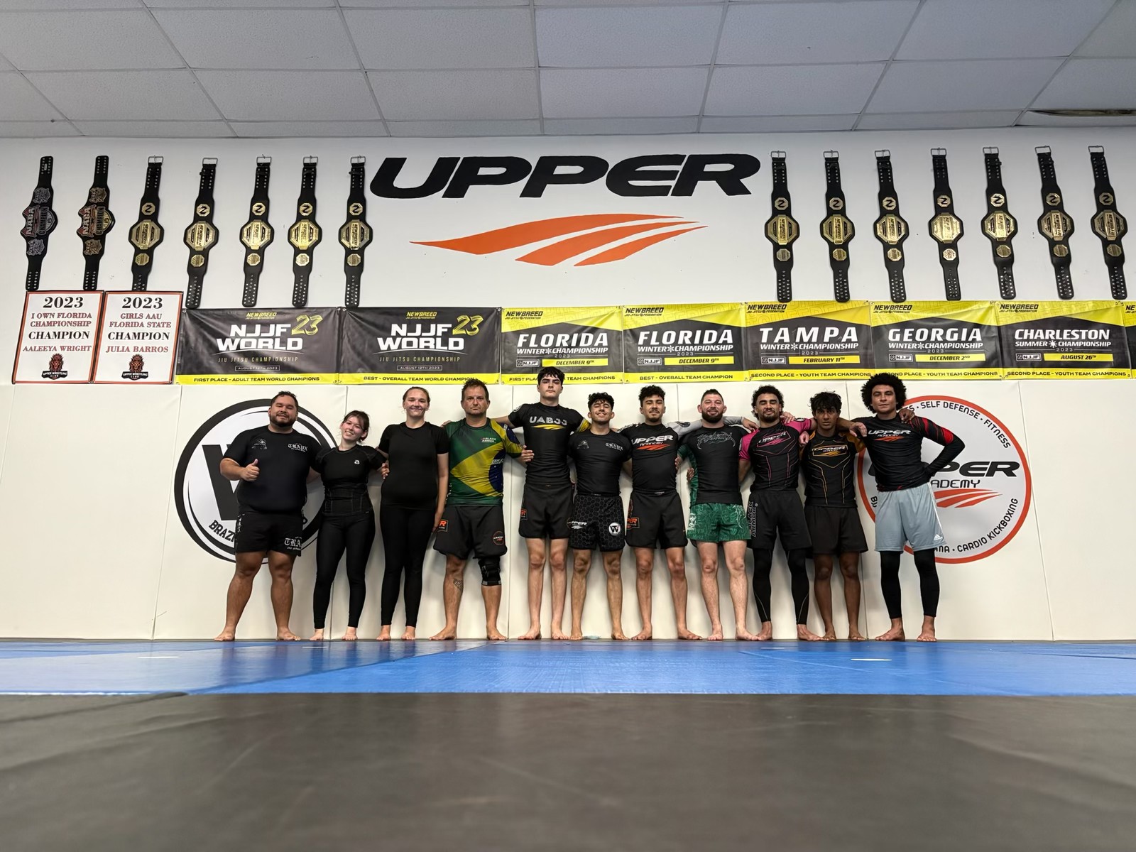 Adults training No-Gi Brazilian Jiu-Jitsu at Upper Academy
